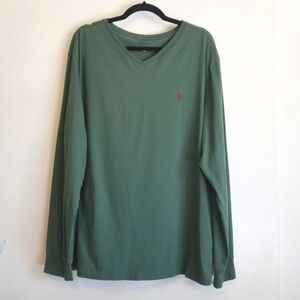 Polo Ralph Lauren Green V Neck Shirt XXL